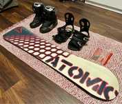 Deska snowboard Atomic Beat 135 i wiązania Raven - komplet z butami