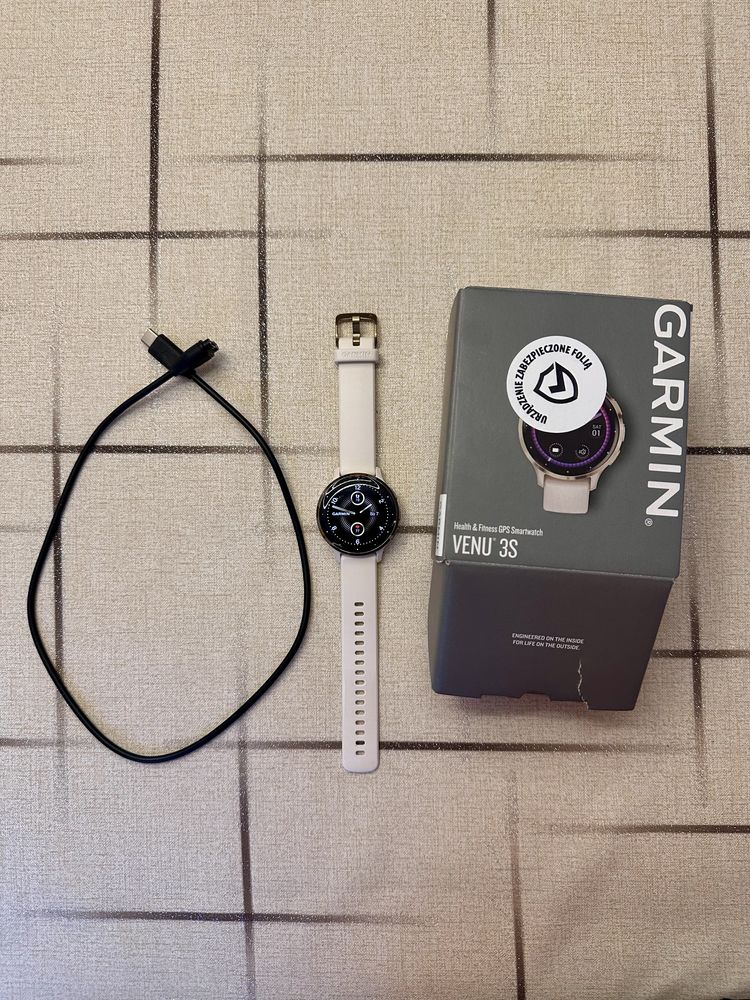 /Gwarancja 2 lata/Smarwatch garmin venu 3S - jak nowy