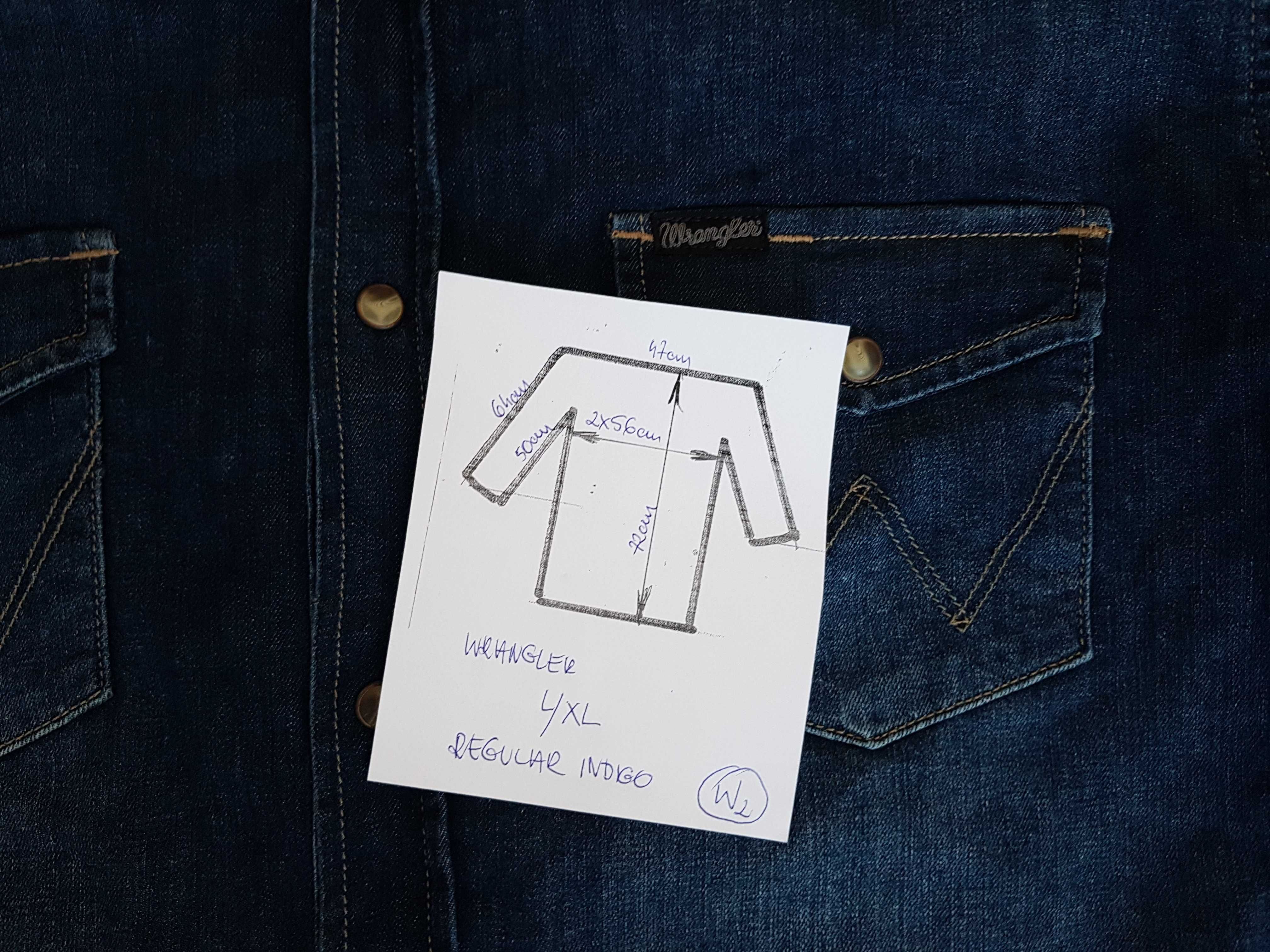 Wrangler koszula jeansowa l/xl pachy:2x56cm