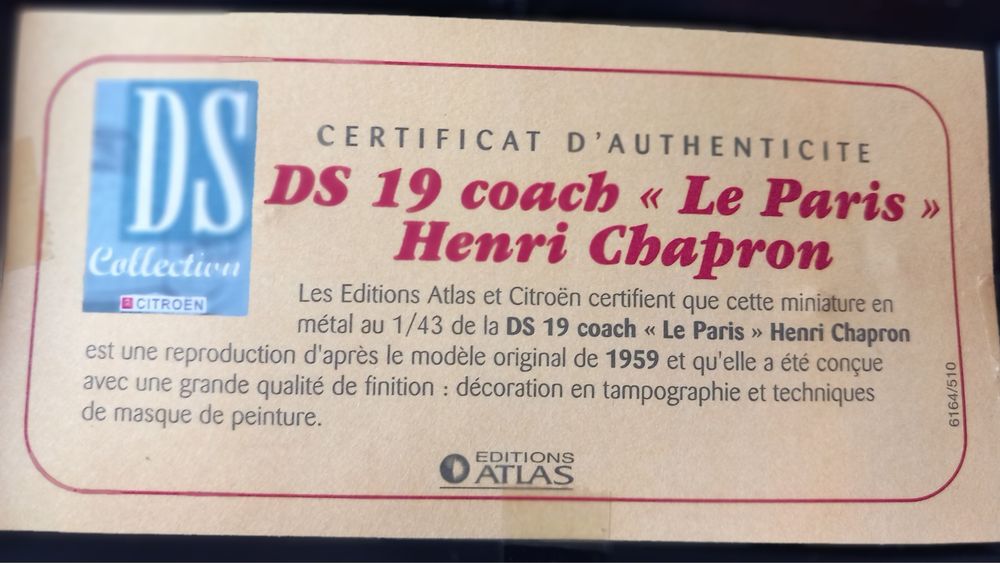 Citroën DS coach  Henri Chapron.