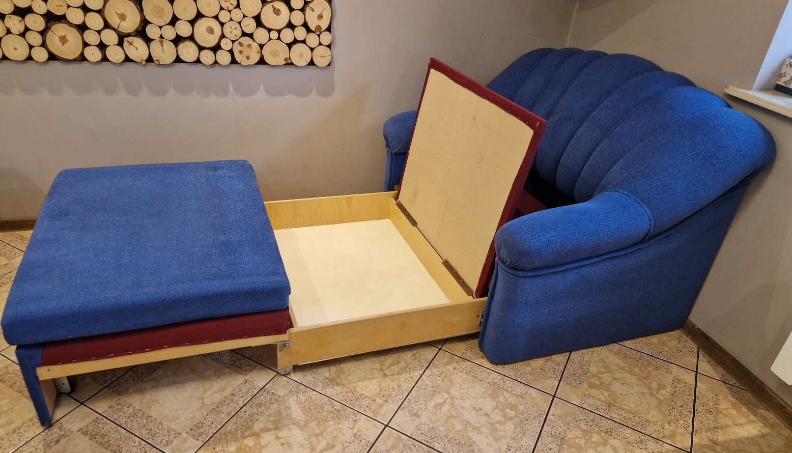 Sofa rozkładana niebieska