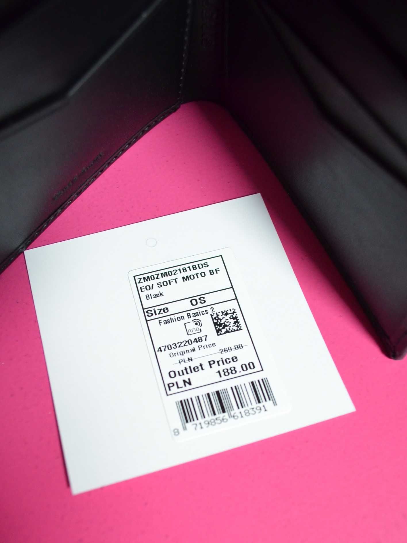 Czarny portfel męski Calvin Klein skóra mały