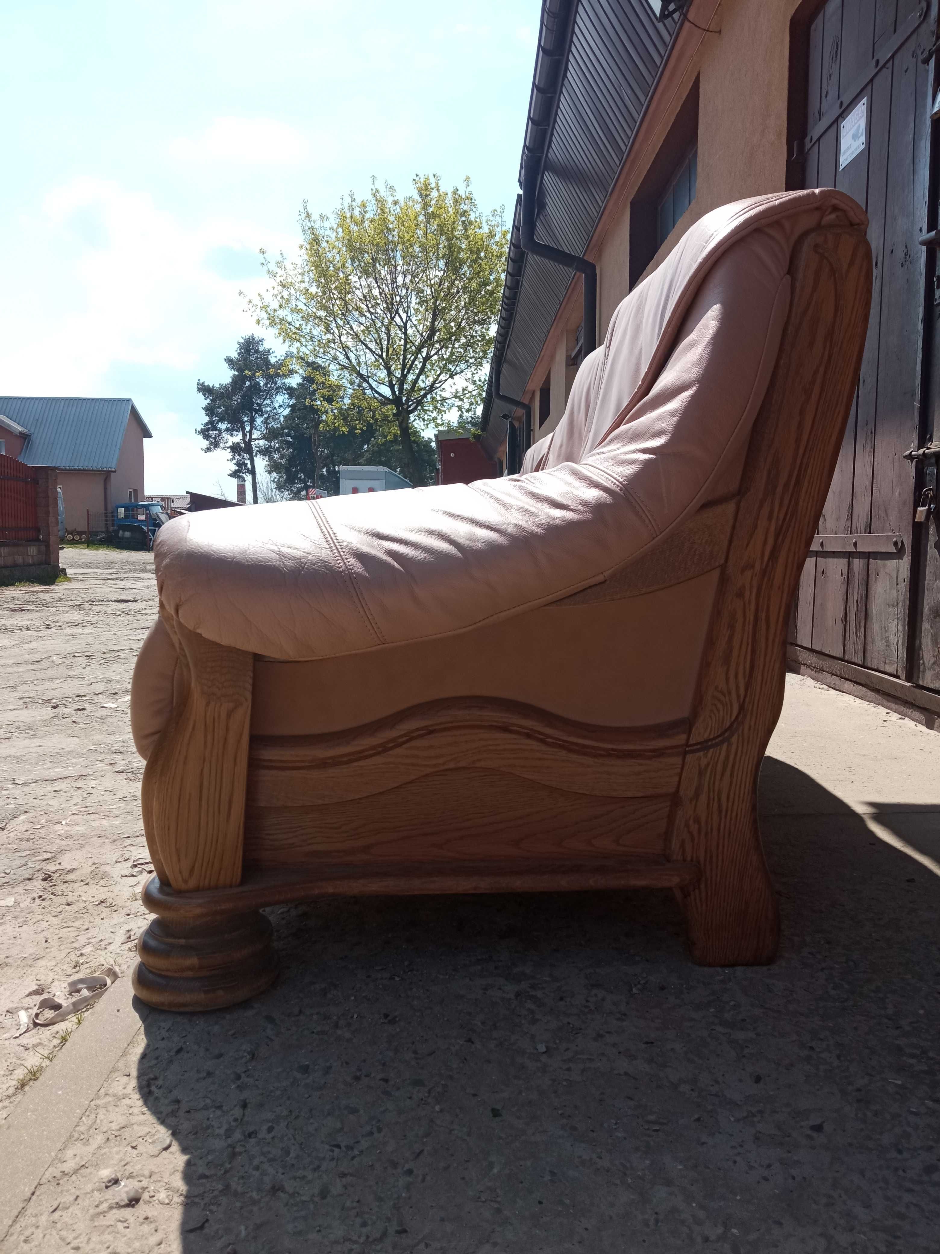 Wypoczynek z Niemiec 3+2 Sofa prawdziwa skóra DOWÓZ DO DOMU