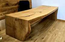 Biurko drewniane z litego drewna stojące loft
