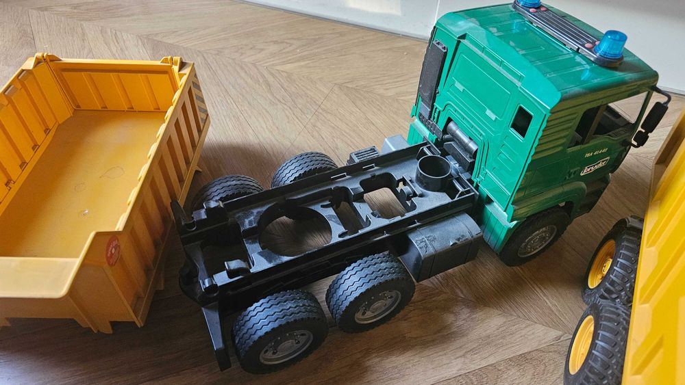 Bruder Smieciarka, Traktor, Ciężarówka, Przyczepa, Man, Fastrac