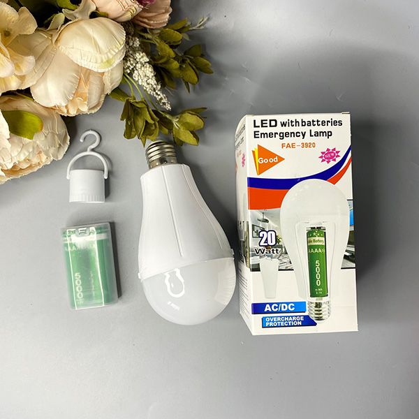 Led лампа 20ват 2 акамулятора