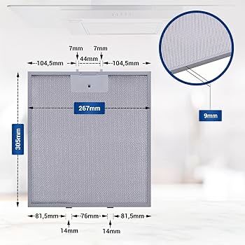 Zestaw 2x filtr przeciwtłuszczowy do okapu  30.5x26.7 x0.9 cm #ELICA