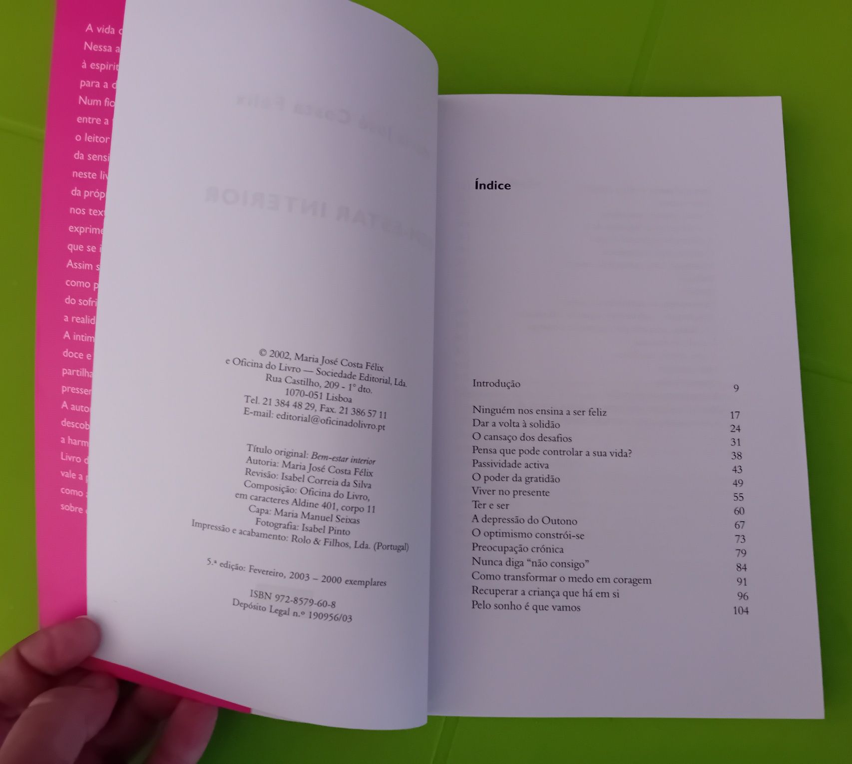 "Bem-Estar interior"de Maria José Costa Félix