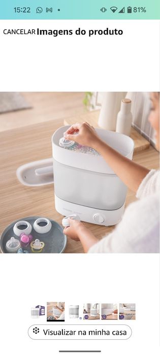 Avent Philips esterilizador a vapor biberão e tetinas