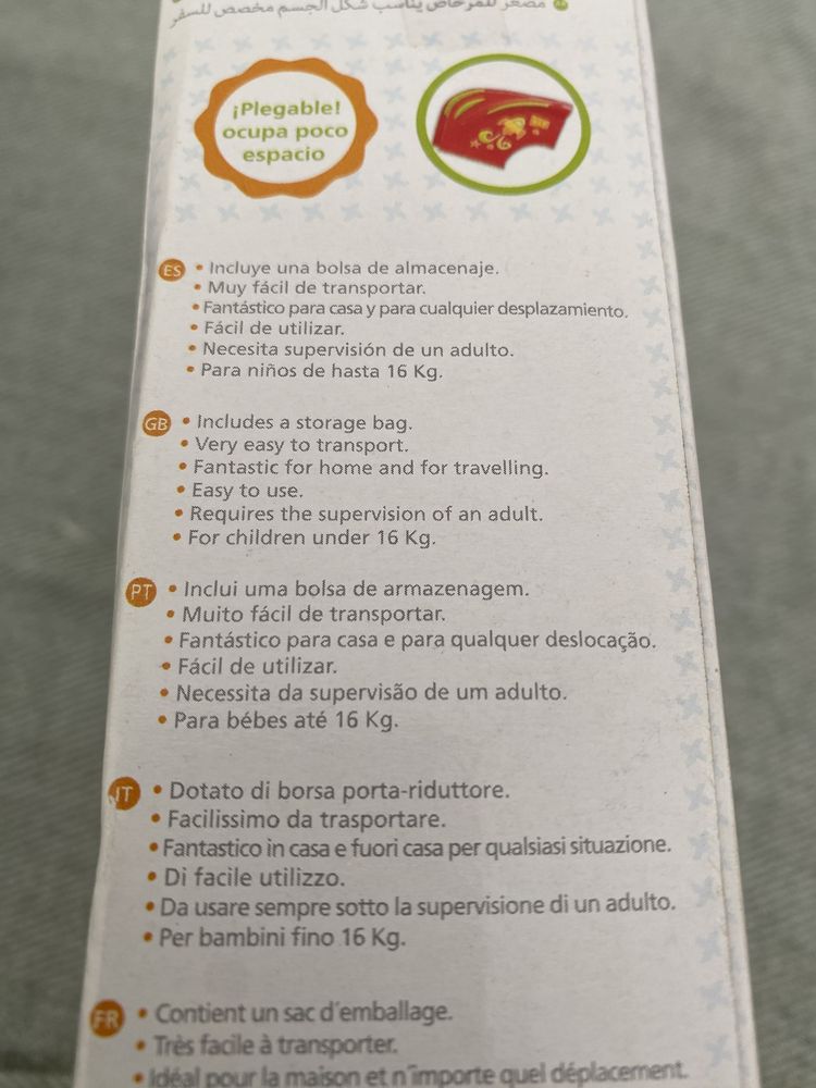 Redutor anatómico de viagem para WC