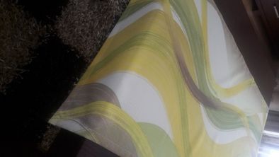 Bieżnik kolorowy satinet 52 x 105 serweta cytrynowa nakładka krem