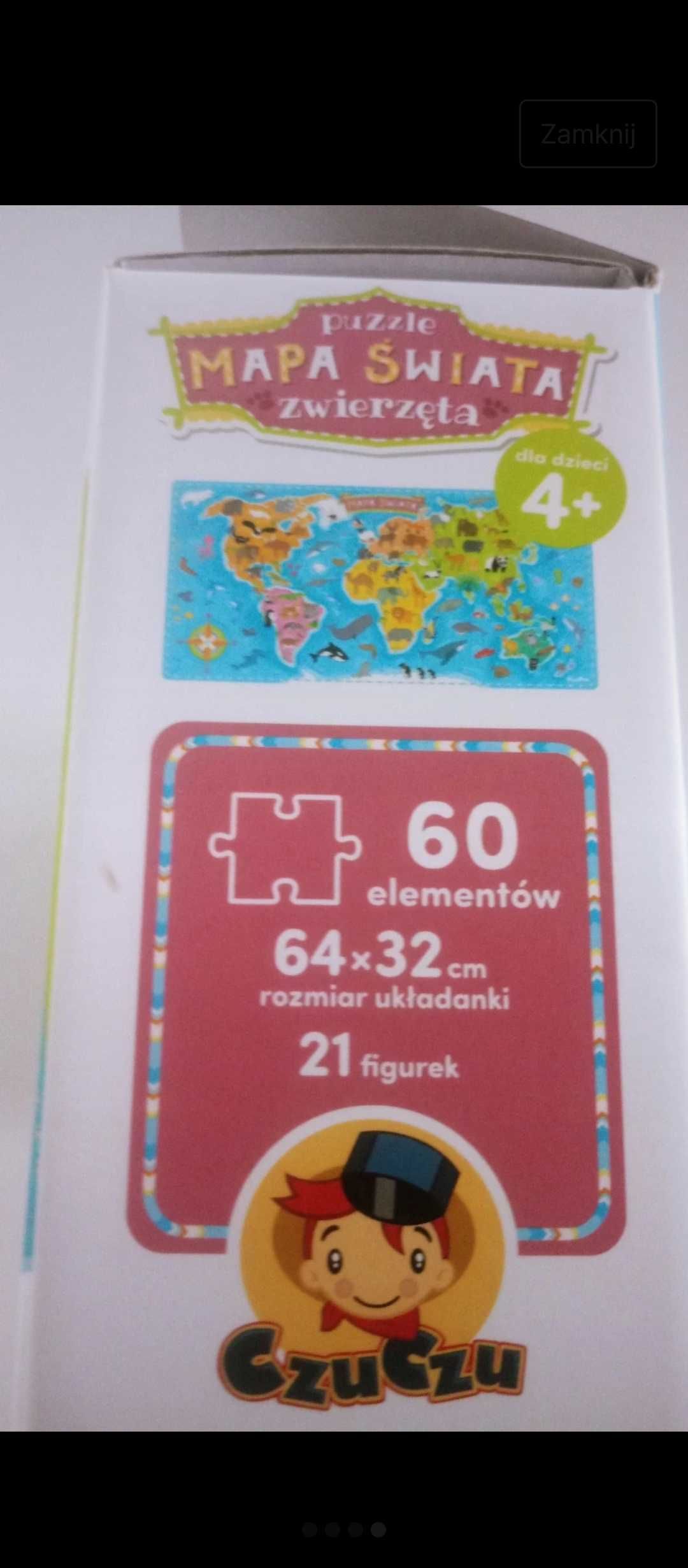 Puzzle czuczu mapa świata