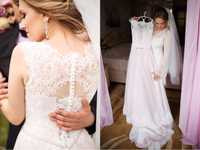Пудровое свадебное платье/ пудрова весільна сукня