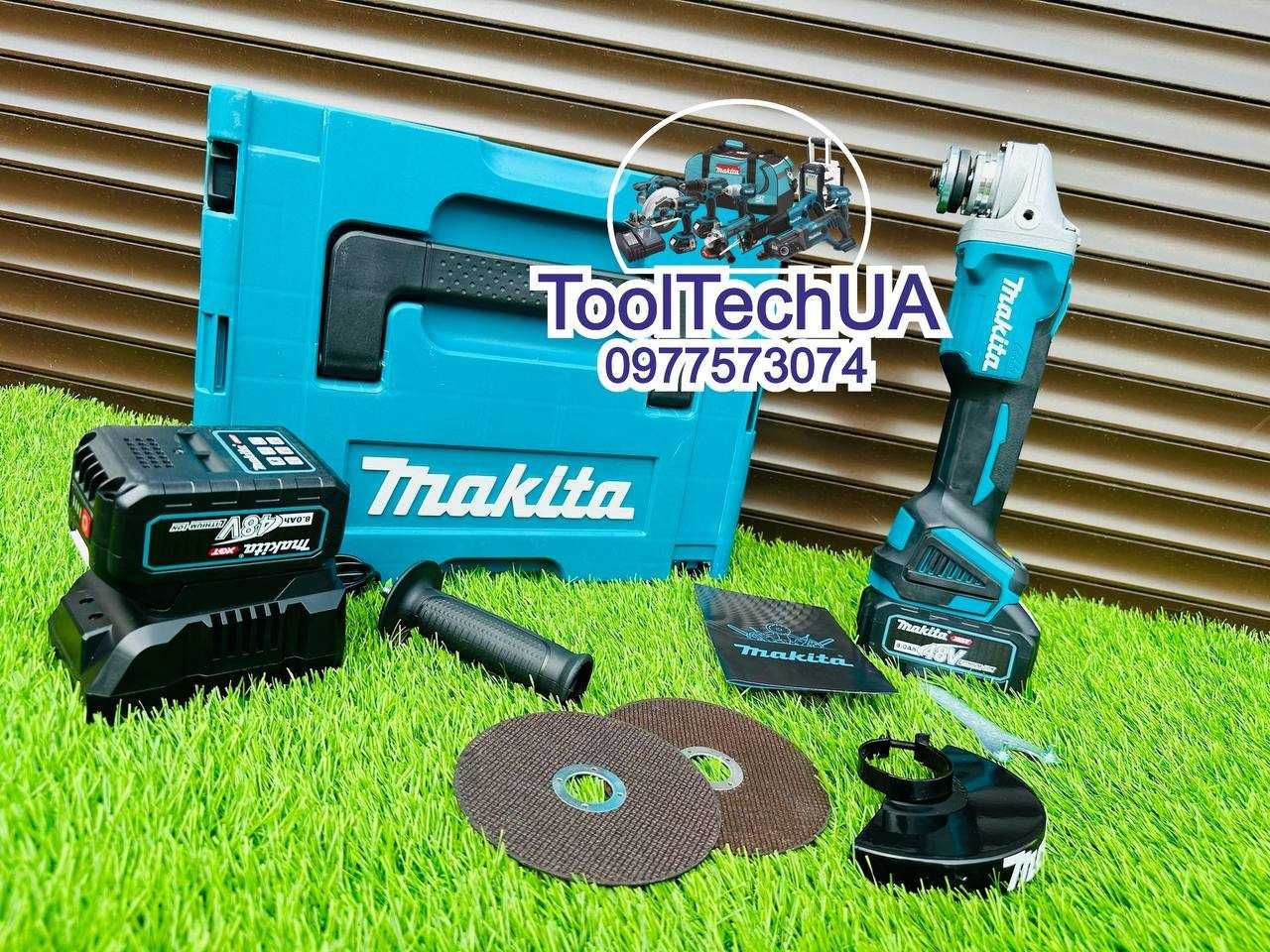 Акумуляторная Шліфувальна машина Болгарка Makita DGA504 PRO КШМ 48V-8A