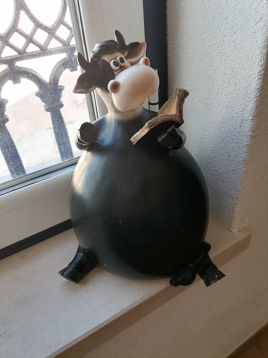 Vaca decoração com ardósia