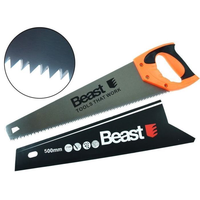 Piła Płatnica Hartowana 500Mm Cross-Cut 7Tpi 1.05Mm Do Drewna