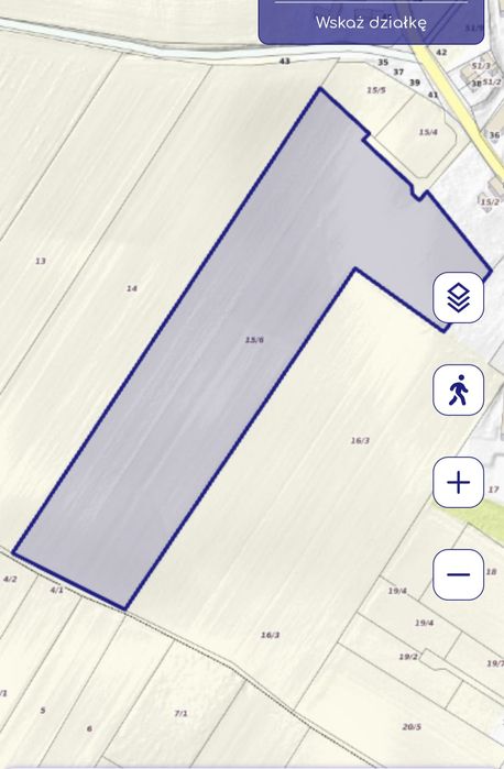 Działka rolna 6,22ha