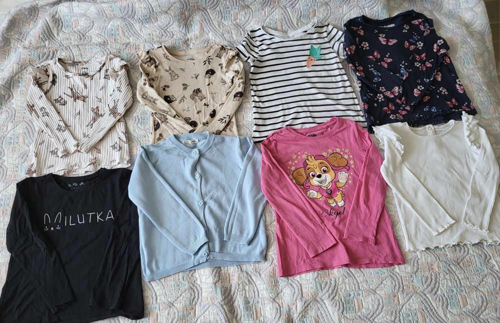 Paka 36 sztuk ubrań dla dziewczynki 110 116 h&m zara Smyk Coccodrillo