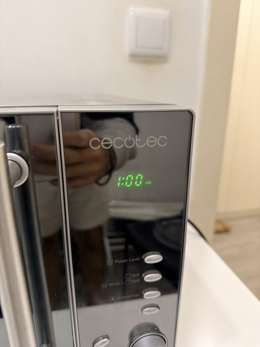 Microondas inox espelhado