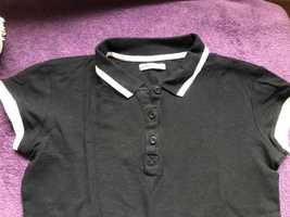 Czarna buzka/t-shirt polo Cropp (rozm. XS/S)
