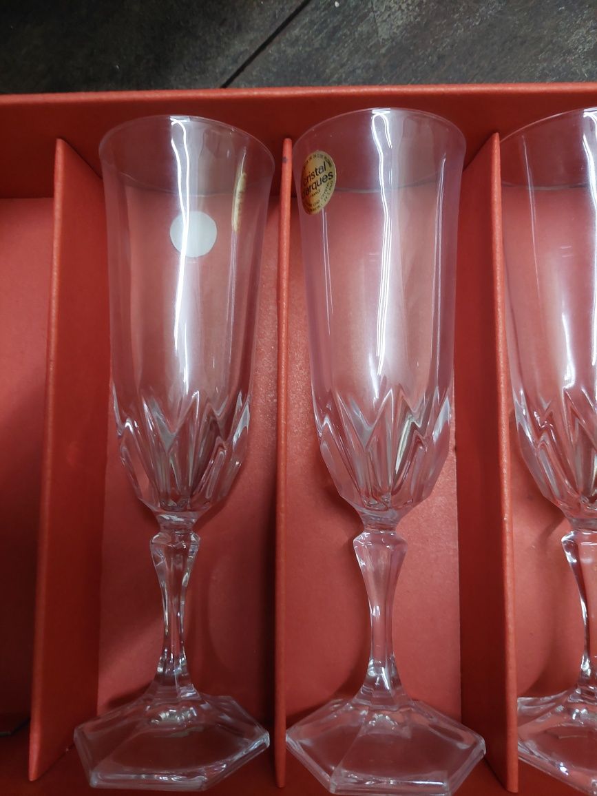 Conjunto 5 copos cristal d arques na caixa
