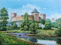 картина пейзаж Луцький замок Любарта Луцьк полотно олія автор Коротков