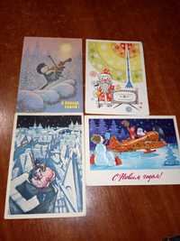 Старинные новогодние открытки СССР