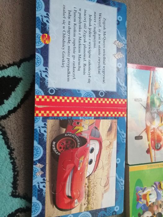 Książeczki puzzlowe Disney i puzzle czuczu puzzle zwierzątka, auta