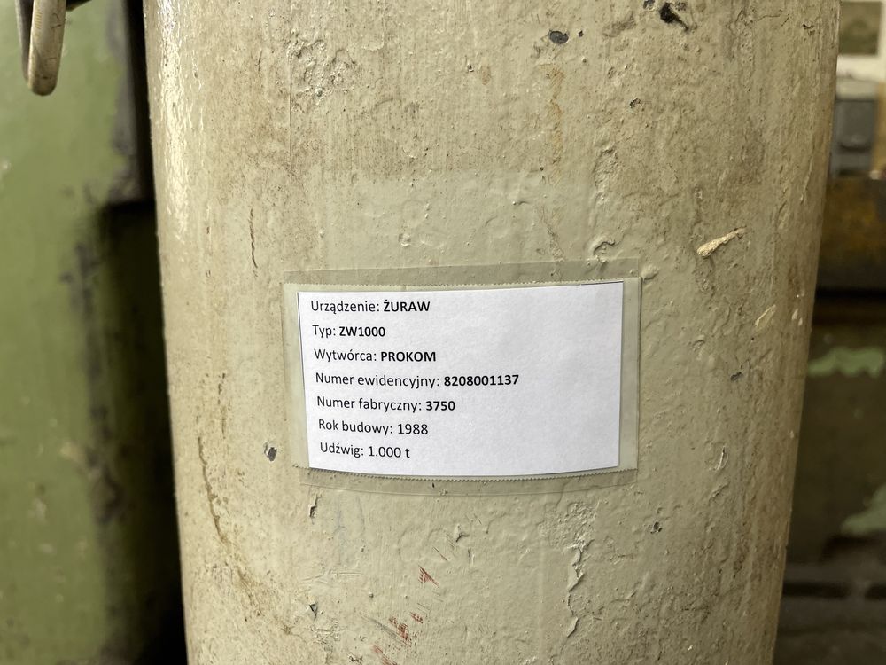 Żuraw warsztatowy 1000kg żurawie UDT