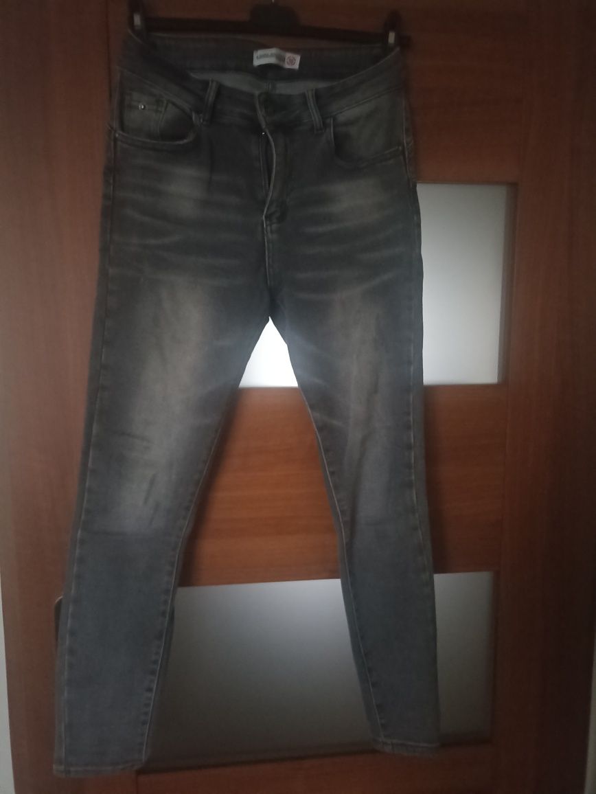 Spodnie jeansowe, dżinsowe M Sara, szare rozm. 29 M/L