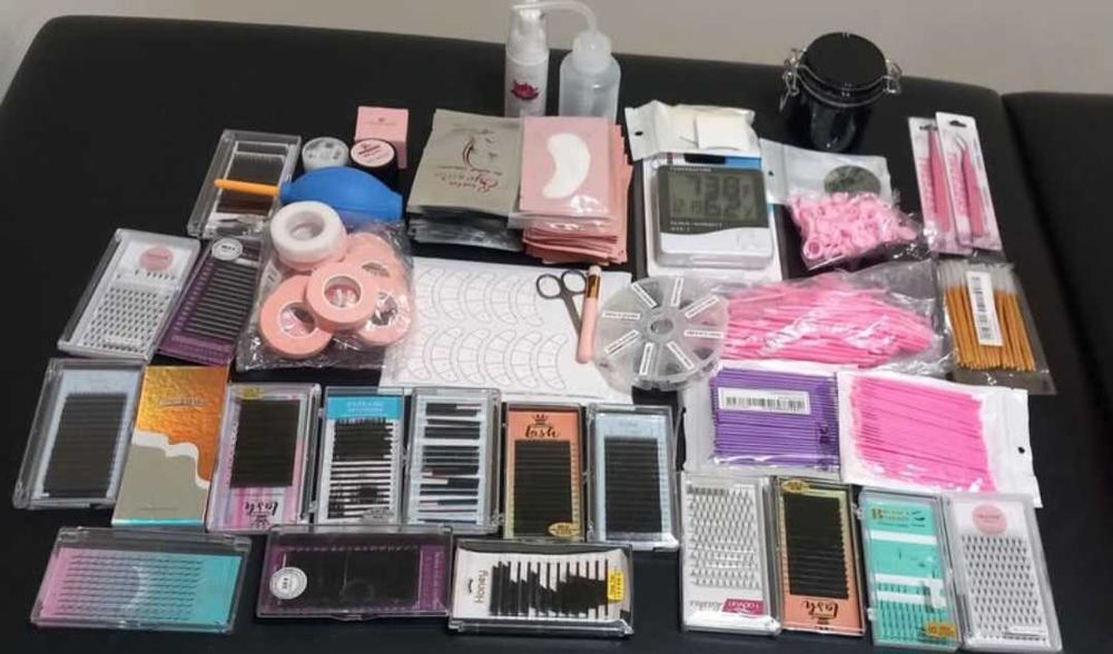 Kit extensão pestanas - Muito completo