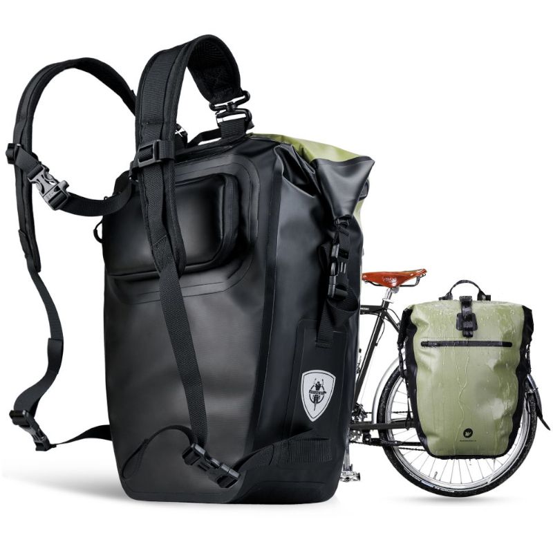 Sakwa Rowerowa Boczna Na Bagażnik Plecak 2W1 Rhinowalk X21669Gn 27L