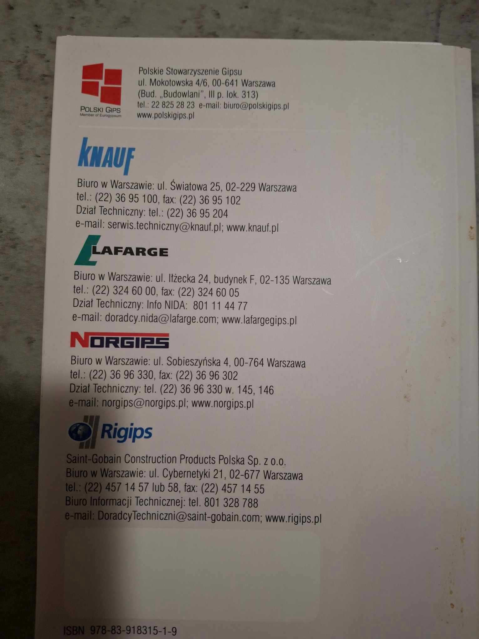Warunki techniczne wykonywania zabudowy z płyt gipsowo- Kartonowo