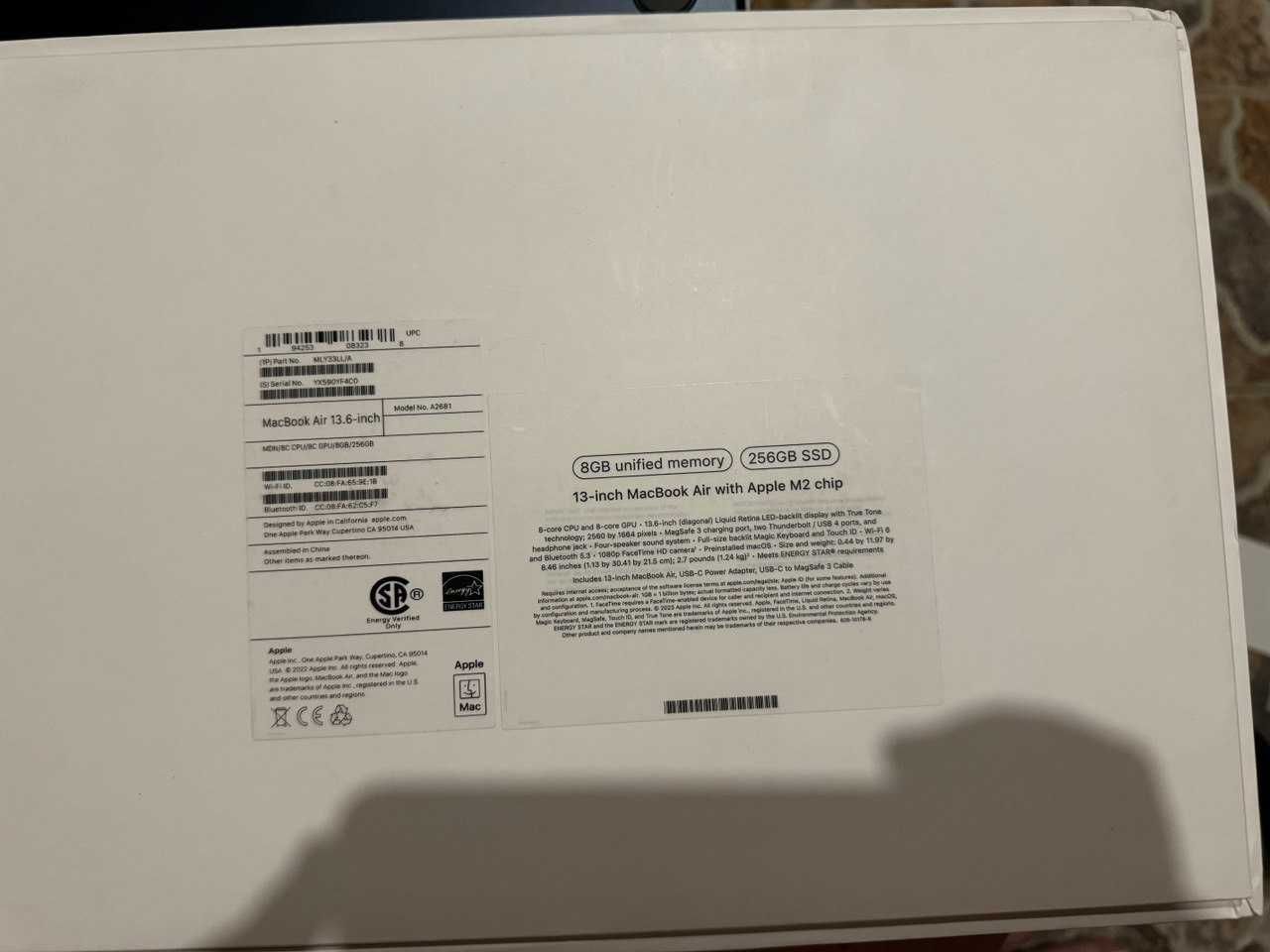 MacBook Air 13,6” 2024 M2 8/256gb Midnight на гарантии