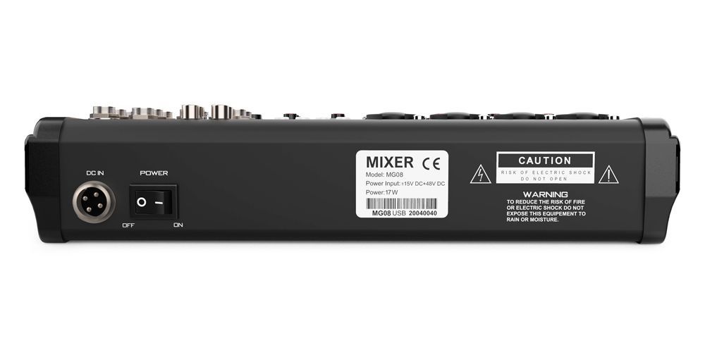 Mesa mistura Audibax MG08 USB, Bluetooth, MP3, USB Rec e FX(nova)