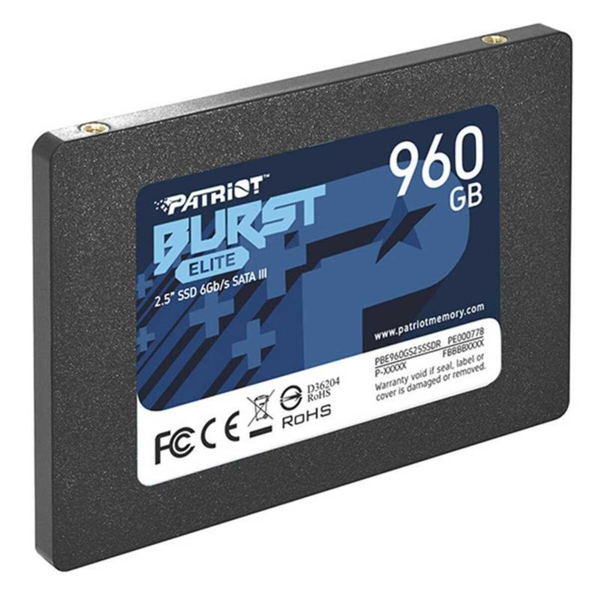 SSD Patriot Burst Elite 960GB 2.5" (НОВИЙ. ГАРАНТІЯ)