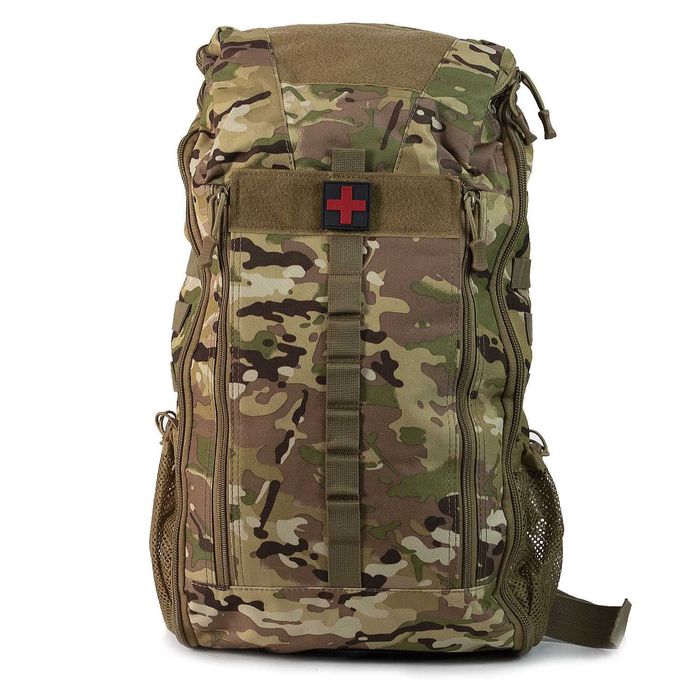 Тактичний рюкзак медика з трьома органайзерами 30л Мультикам медичний
