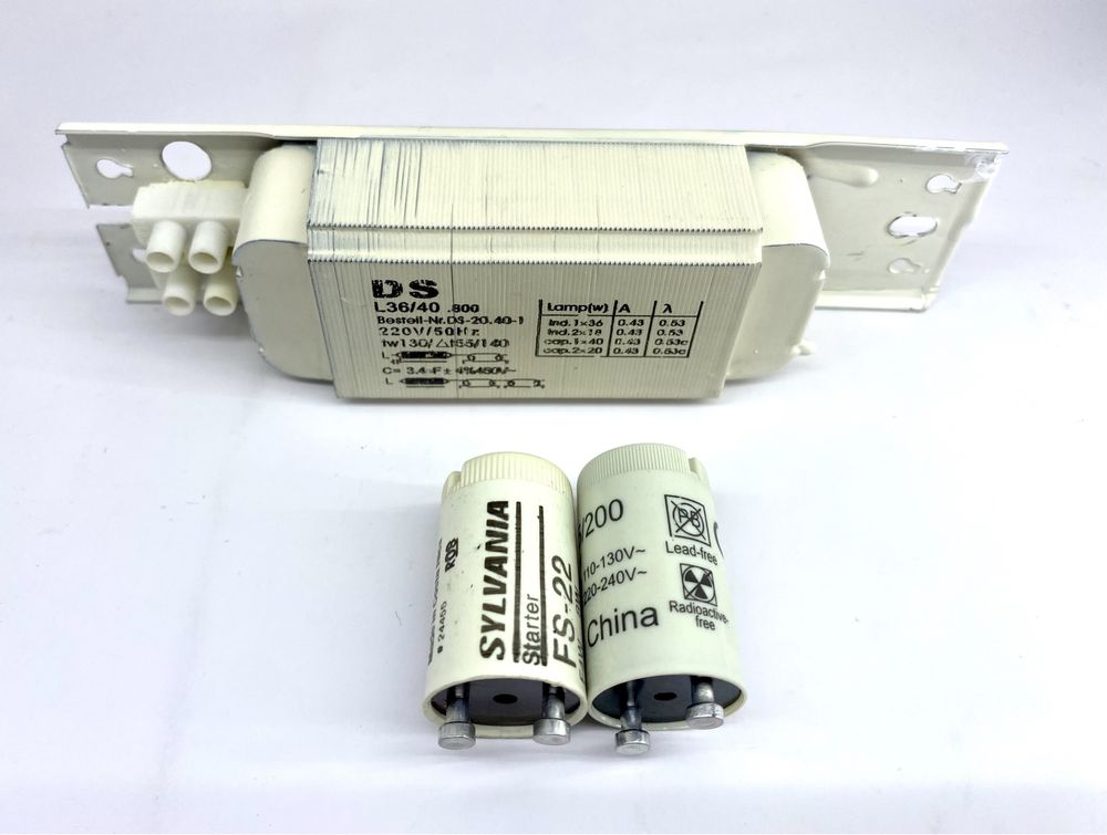 Электромагнитный балласт DS L36/40W и 2 стартера