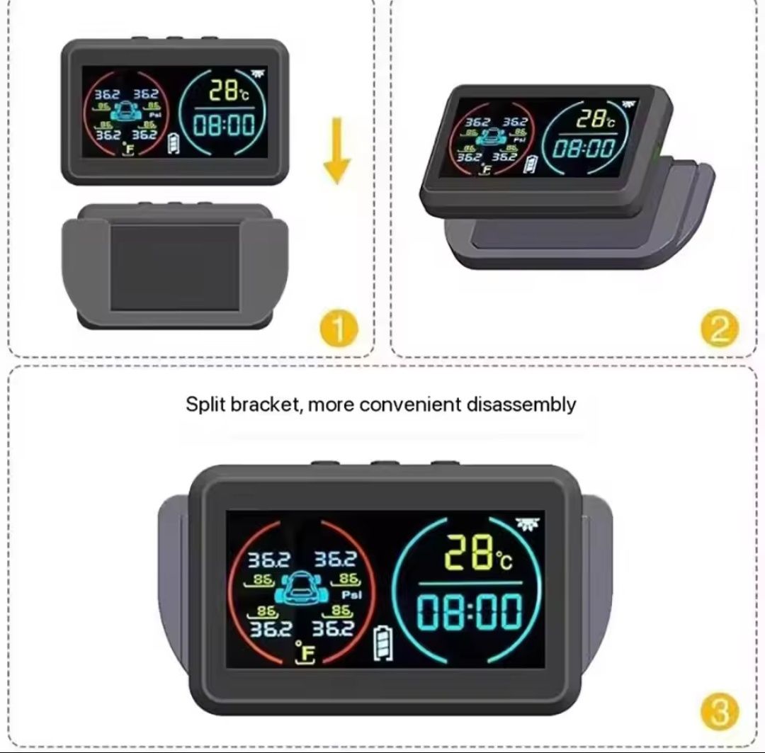 TPMS система контроля давления и температ. в шинах на солнеч батарее