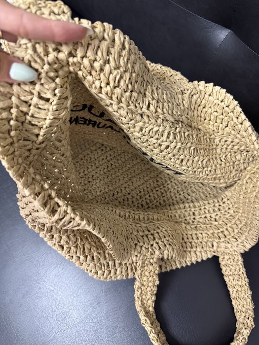 Torba plażowa shopperka Saint Laurent Rive Gauche