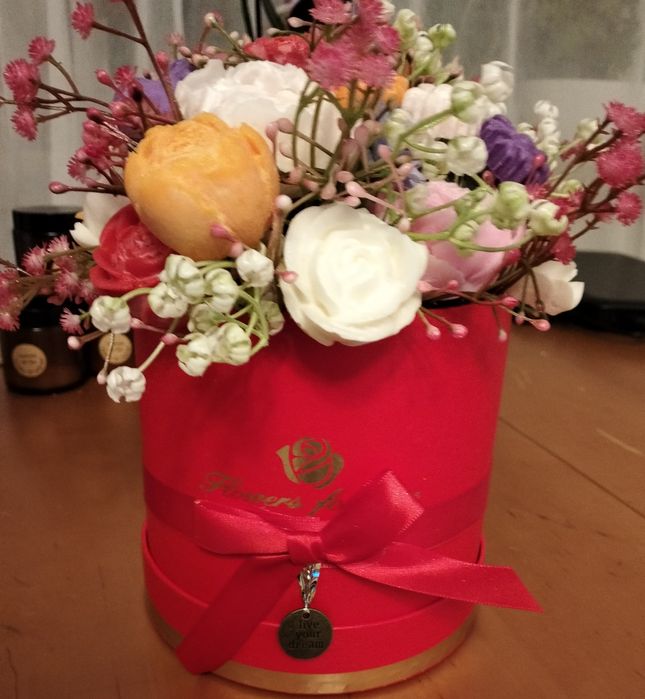 Flower box ze świec sojowych