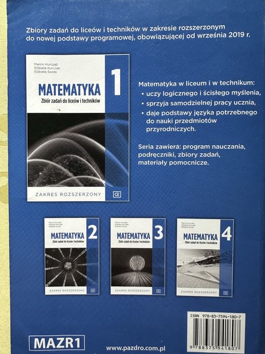 Zbiór zadań do matematyki czysty klasa 1 zakres rozszerzony