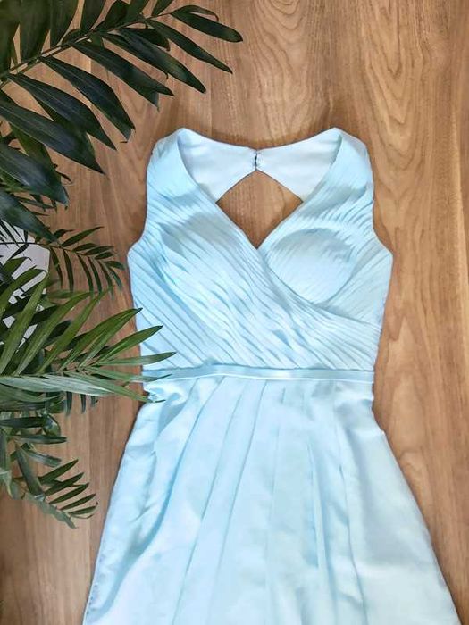 Suknia z rozcięciem na nogę długa wesele studniówka dla świadkowej