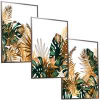 3x 50x40 A2 ZESTAW OBRAZ W RAMIE PLAKATY RAMKA boho monstera natura