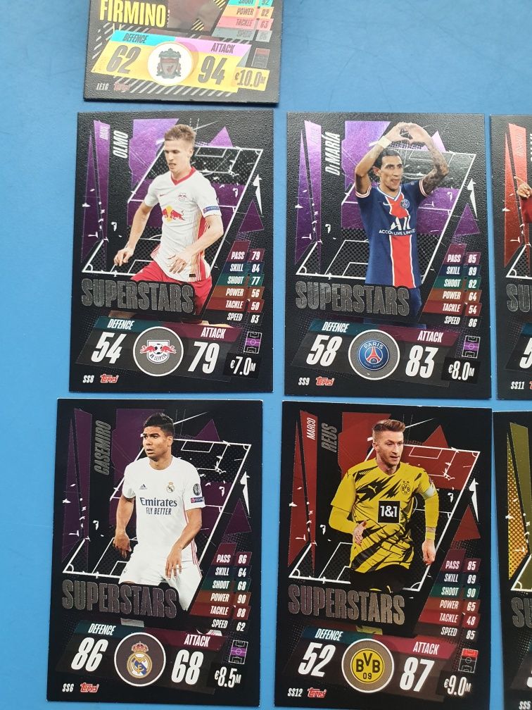 Topps Match Attax 2020/21 karty 21 sztuk w tym rare Gold Firmino