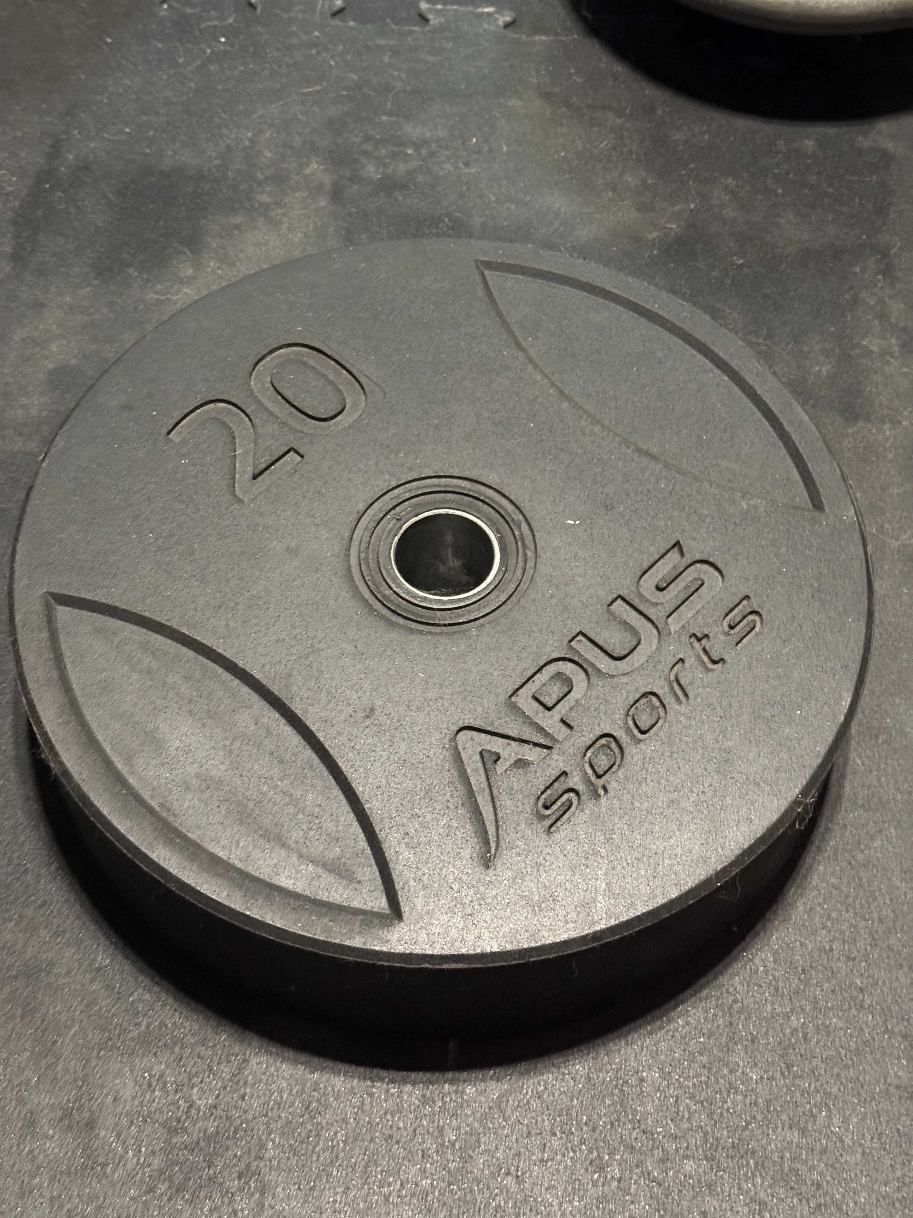 Komplet 2x Talerz olimpijski APUS Sports 20 kg – otwór 51 mm, bumpery