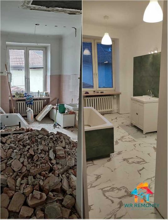 Remont łazienki kuchni malowanie tynkowanie układanie paneli płytek