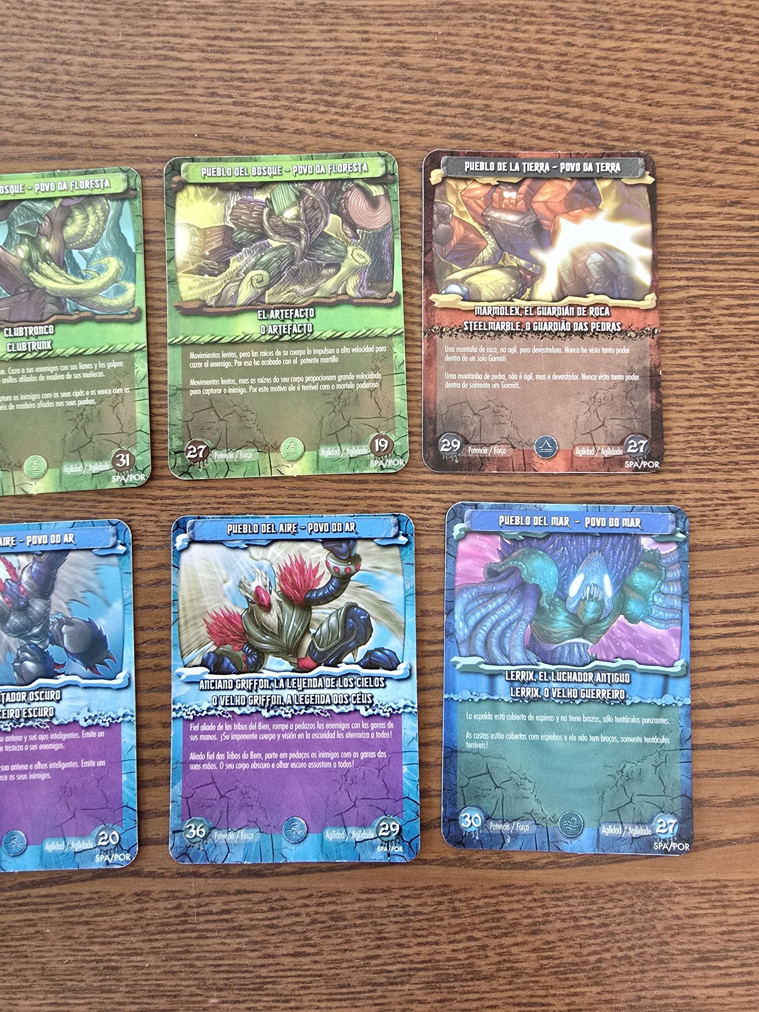 Lote de 10 cartas Gormiti Elemental Fusion