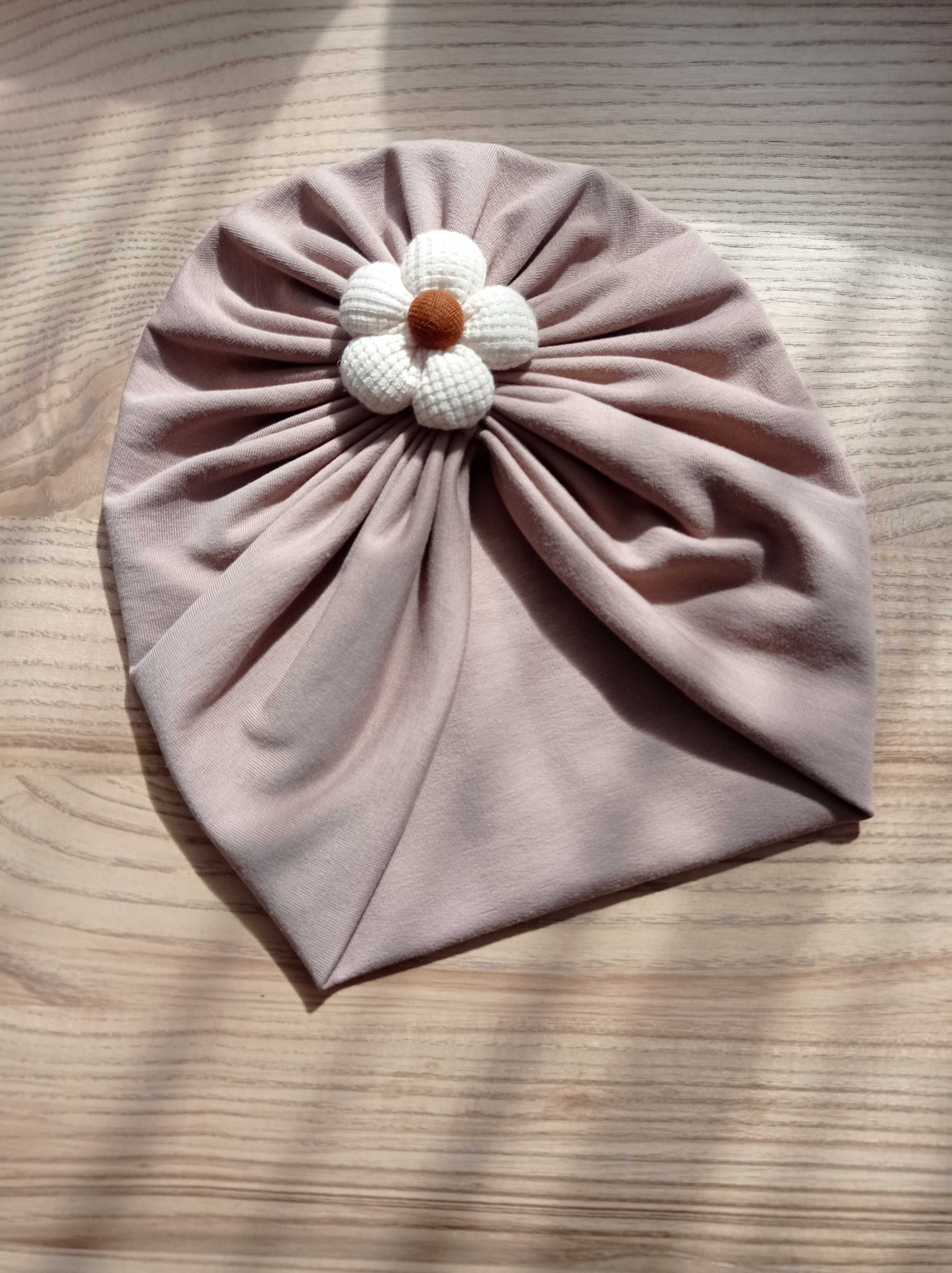 Turban z kwiatuszkiem, Handmade