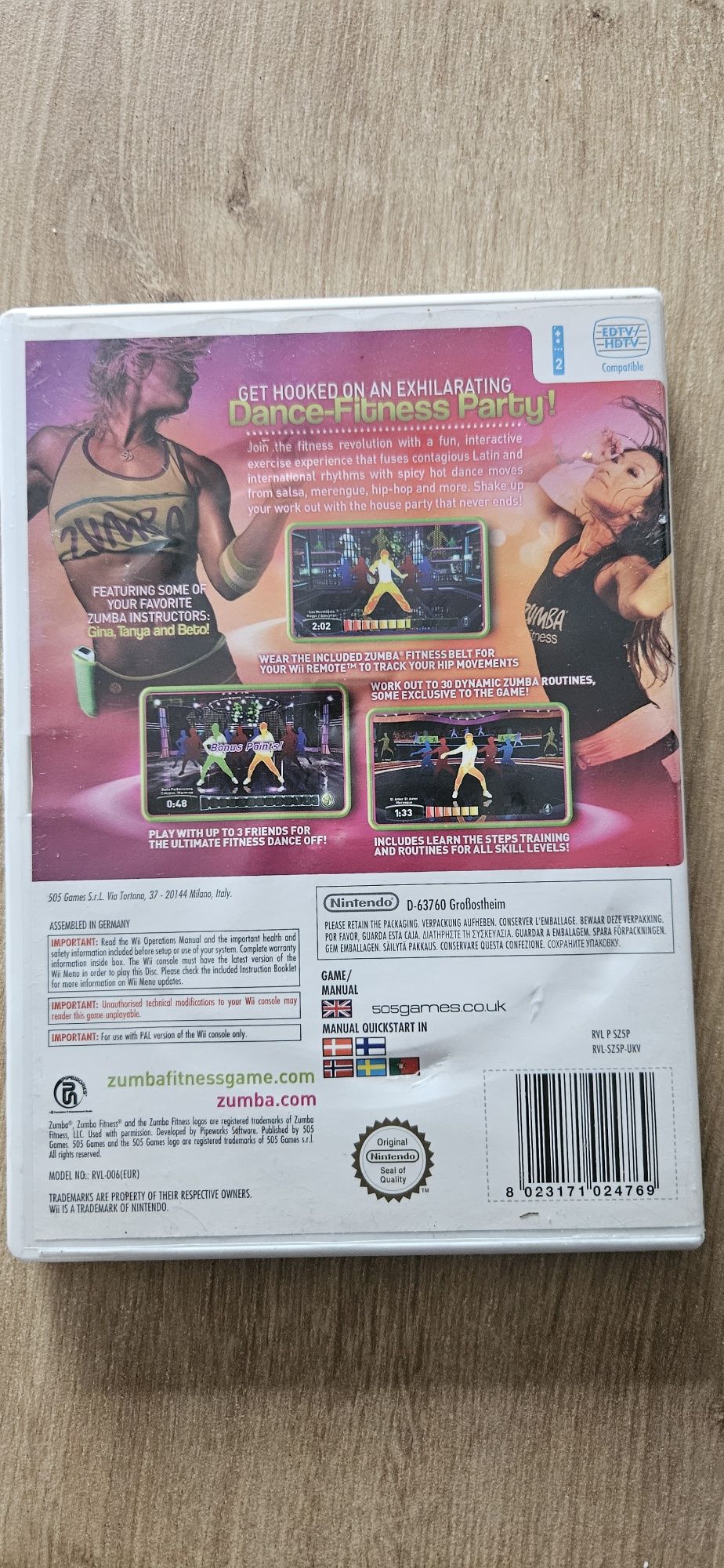 Zumba fitness nintendo płyta taniec